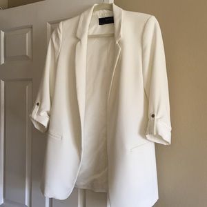 New Zara Off-White Blazer (long, boyfriend fit)